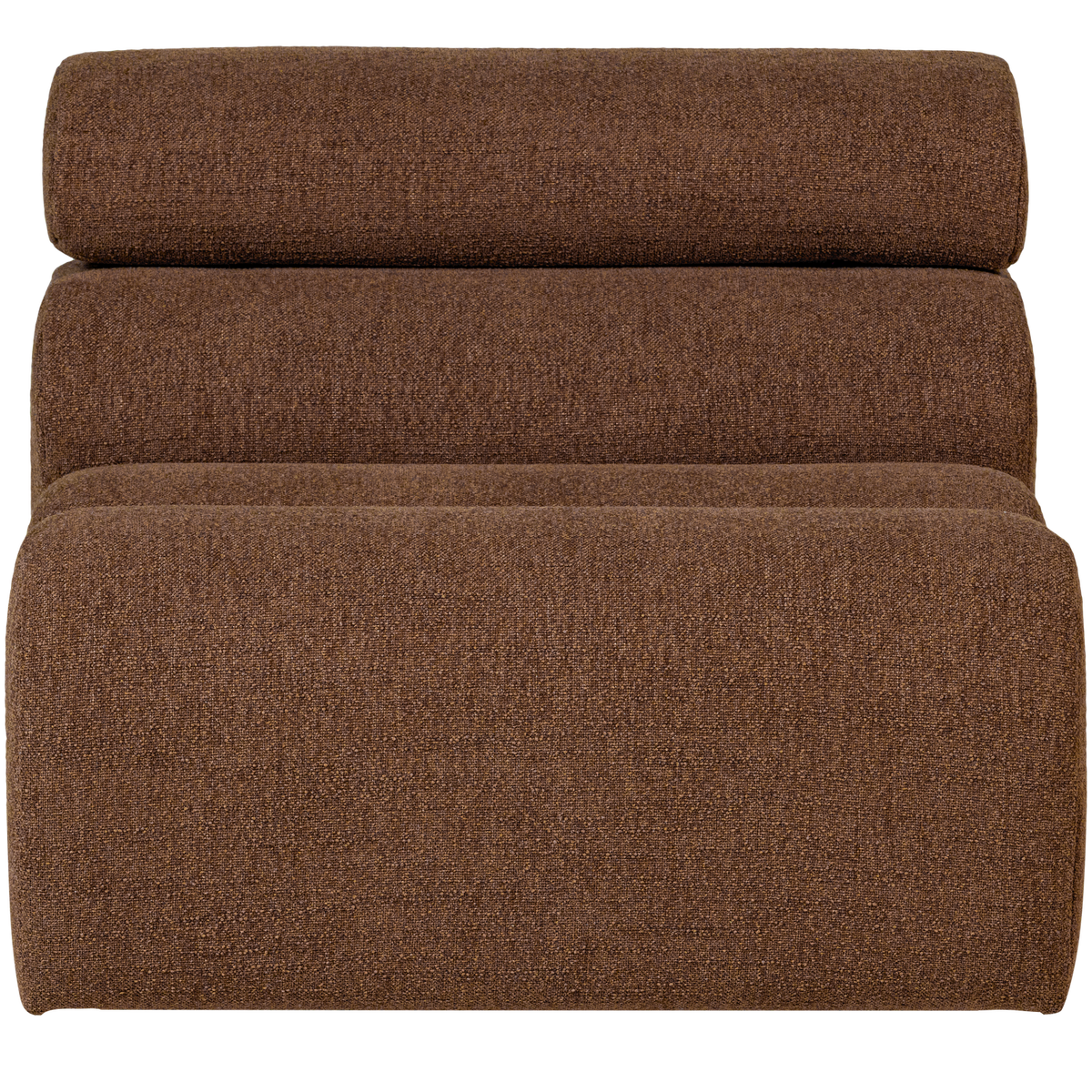 WOOOD 1-zits element bank Novi - Polyester - Mokkabruin - 86x82x113