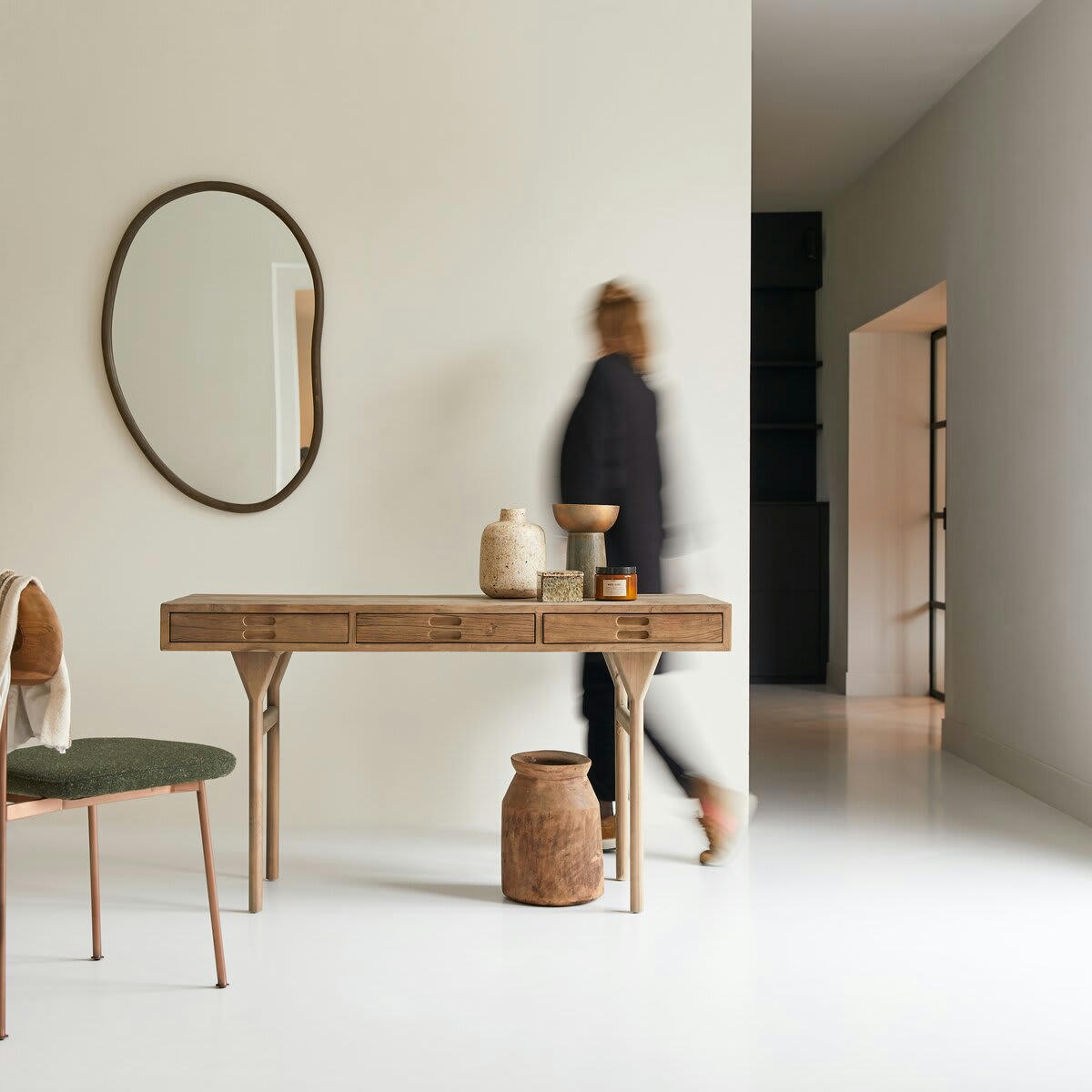 KIM - Bureau en pin et orme recyclés