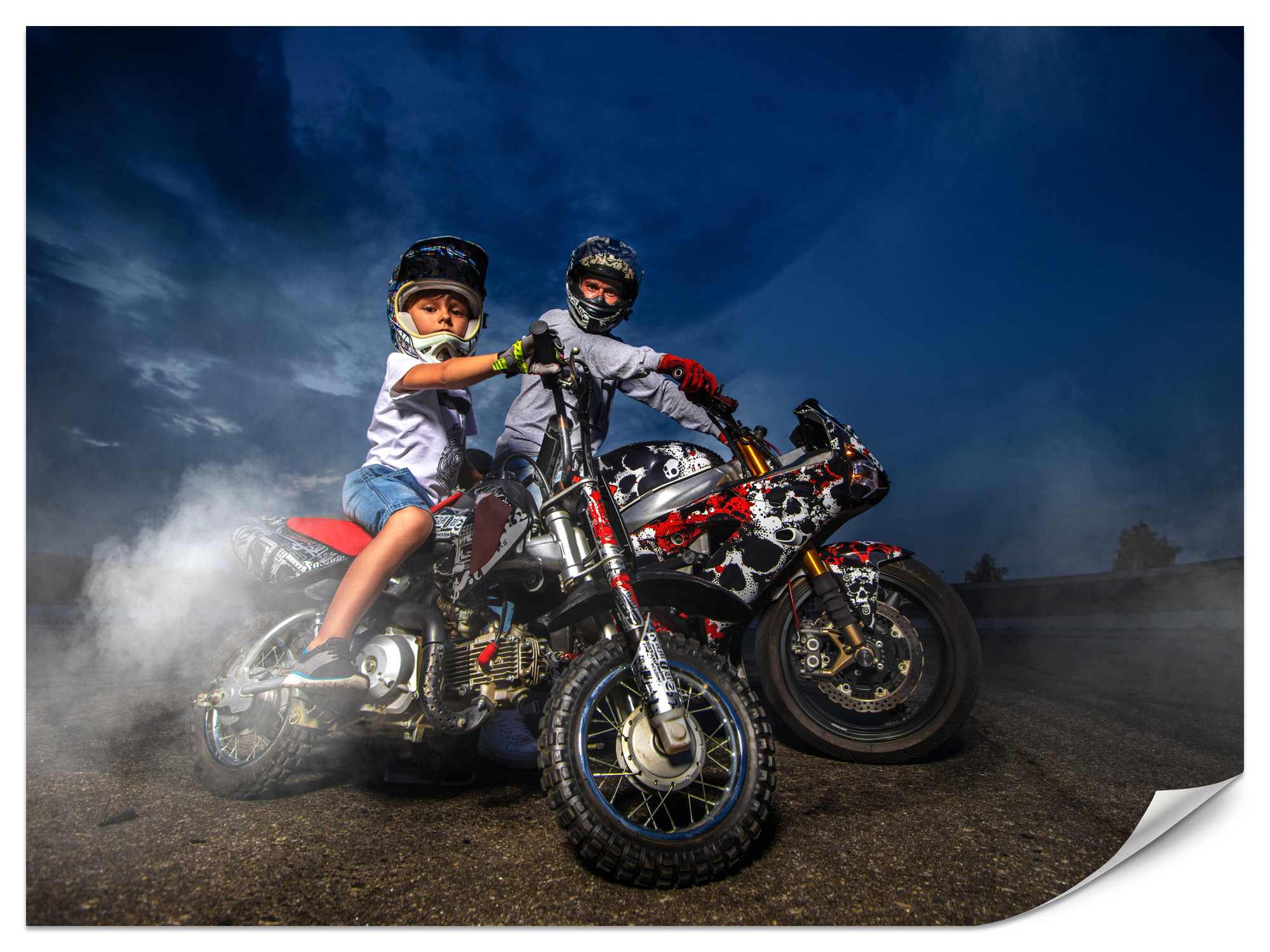 Fototapeta Rodzina na motorach 400x280cm