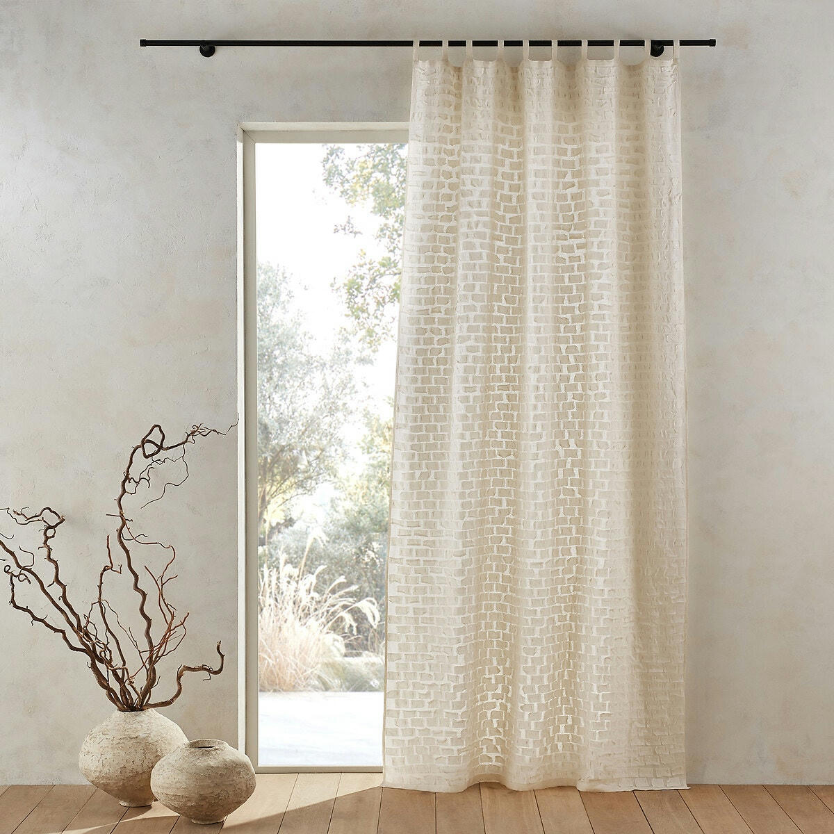Voilage en coton et lin, Melton