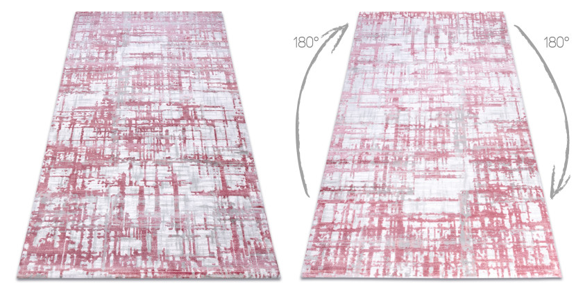 Dywan AKRYL DIZAYN 122 jasny róż / jasny szary 160x230 cm
