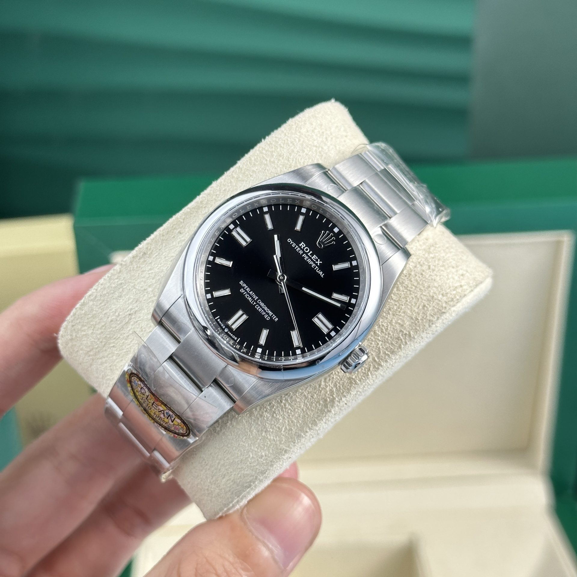 Rolex Oyster Perpetual 126000 904L Steel Black Dial 36mm Oyster Super Clone
