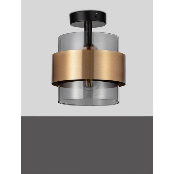 Deckenleuchte »Sianna «, LED, 1-flammig, goldfarben/rauchgrau/schwarz