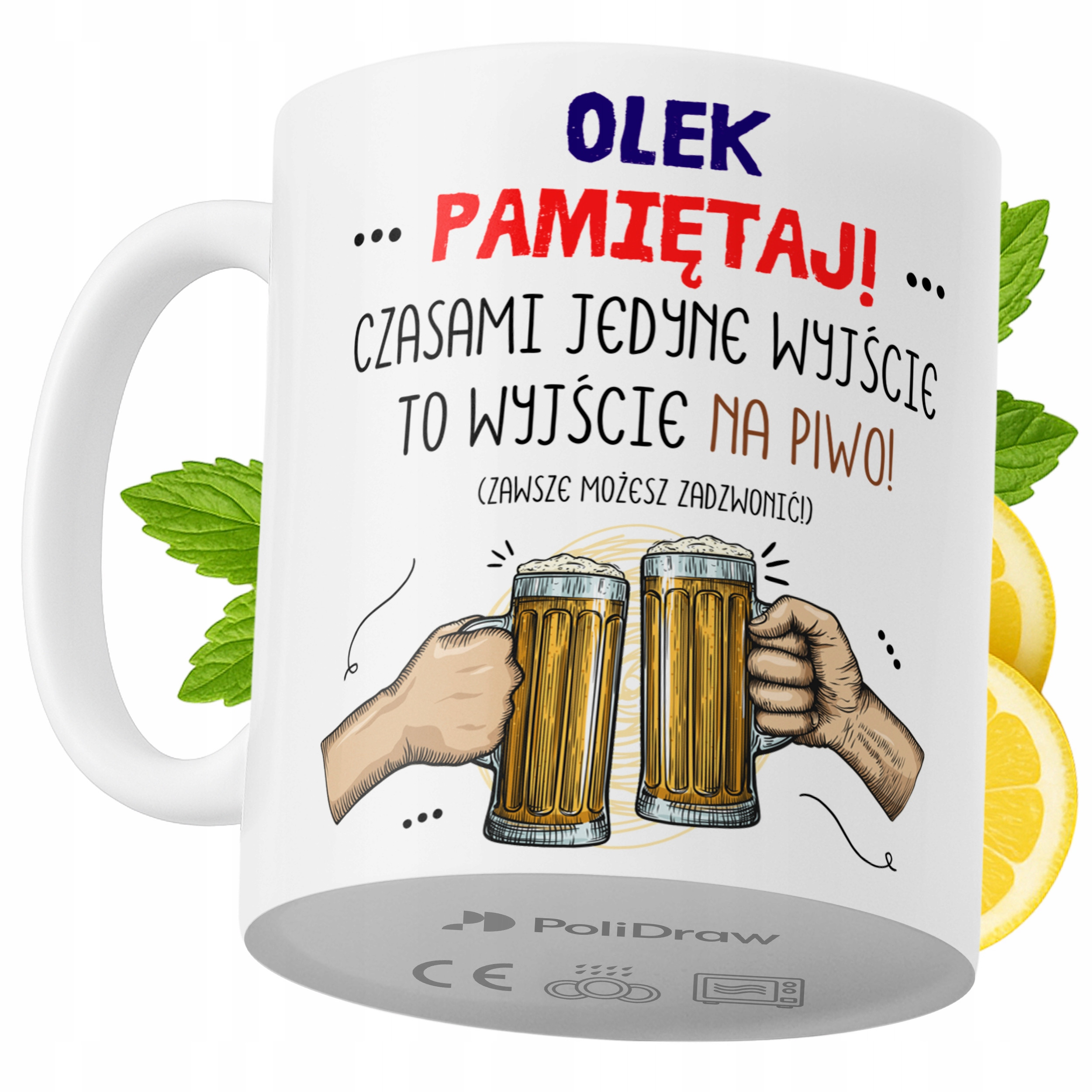 Kubek Dla Olka na Prezent z Nadrukiem ze Zdjęciem 330 ml PoliDraw