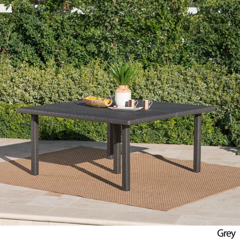Fiona Outdoor 64-inch Square Wicker Dining Table by Christopher Knight Home - 64.00L x 64.00W x 30.00H