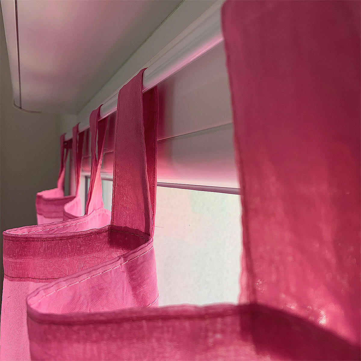 - Rideau uni à passants polyester