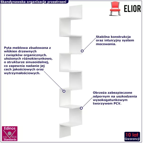 Narożna półka na książki - Maro
