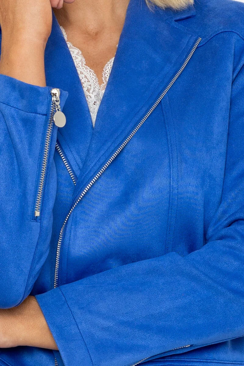 Suede Camilla Jacket in Blue