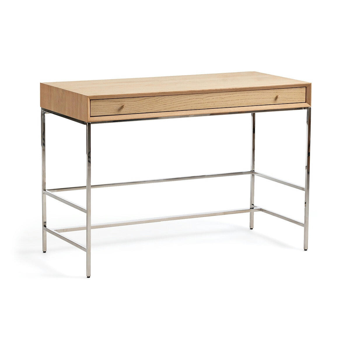 Bureau plaqué chêne et chrome, Zaim