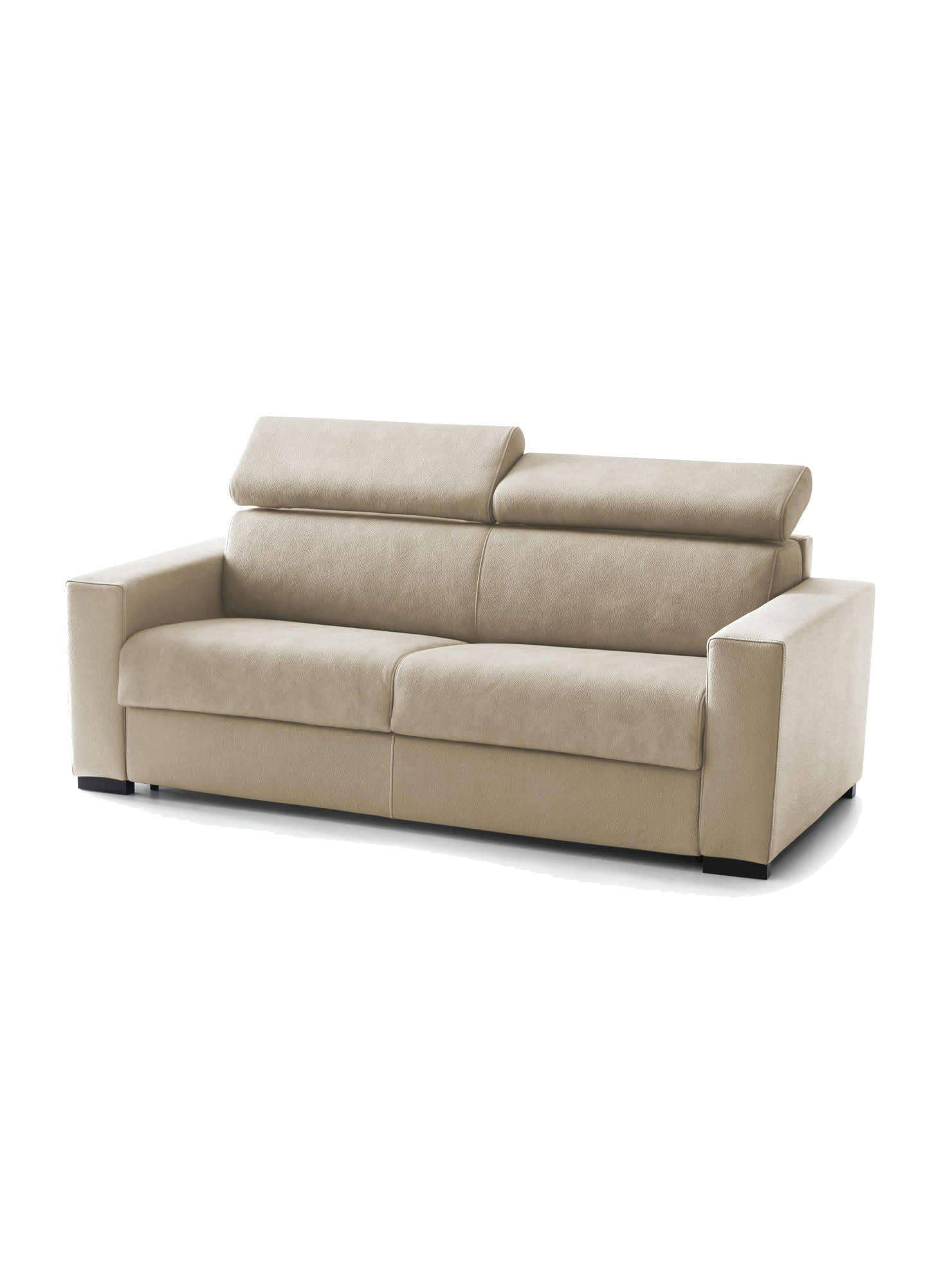 DAANKOU - Canapé-lit 3 places en tissu beige