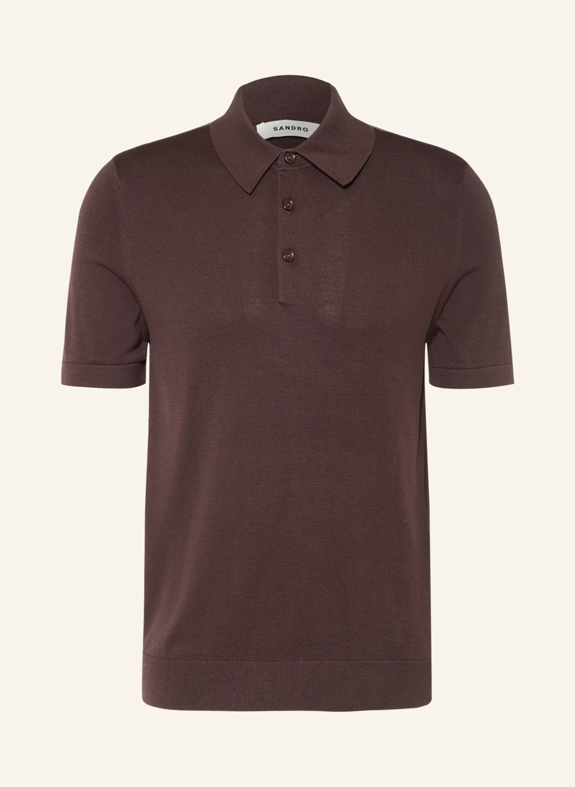 SANDRO Strick-Poloshirt mit Seide