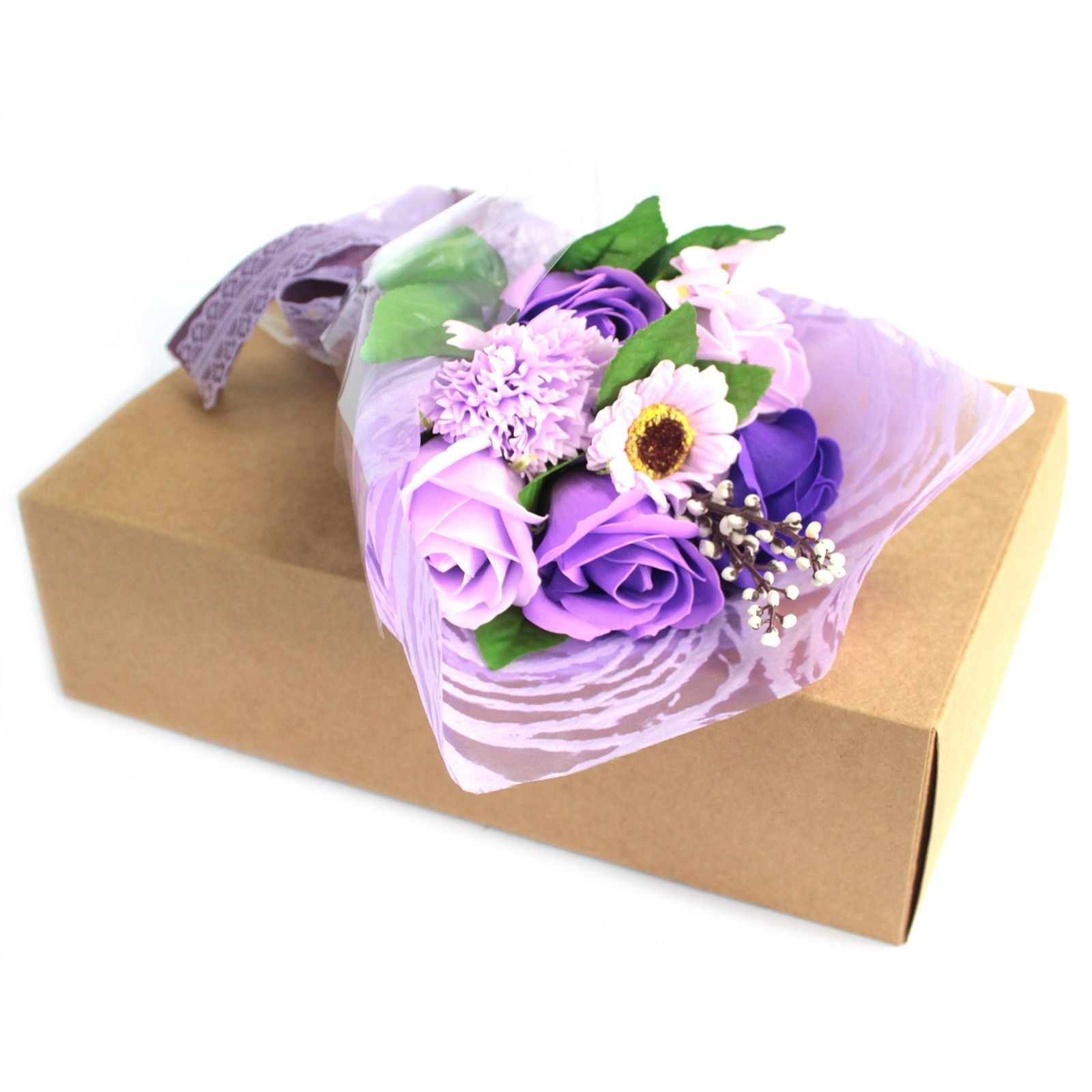 Serenityy Serenityy Boxed Hand Soap Flower Bouquet - Purple