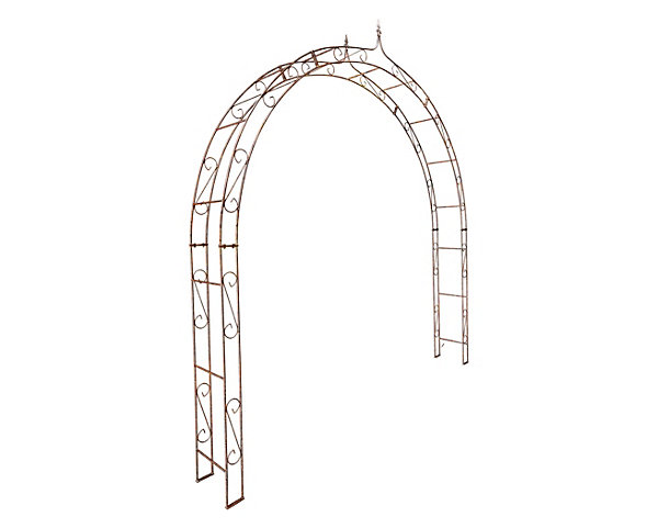 Arche de jardin ALEX sommet pointu - 260 cm rouiller