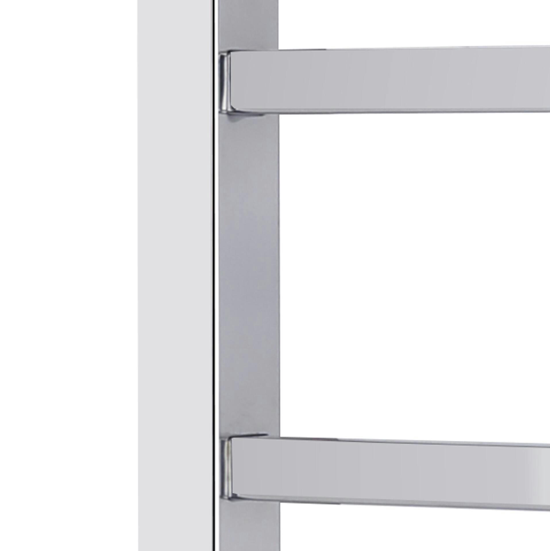 WarmlyYours Tahoe Electric Towel Warmer, Polished Stainless Steel, 6-Bars