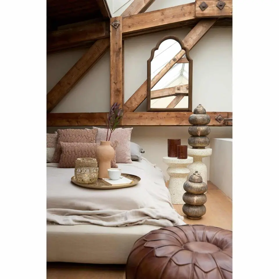 Poef Calima - Licht Bruin - &Oslash;58x32cm