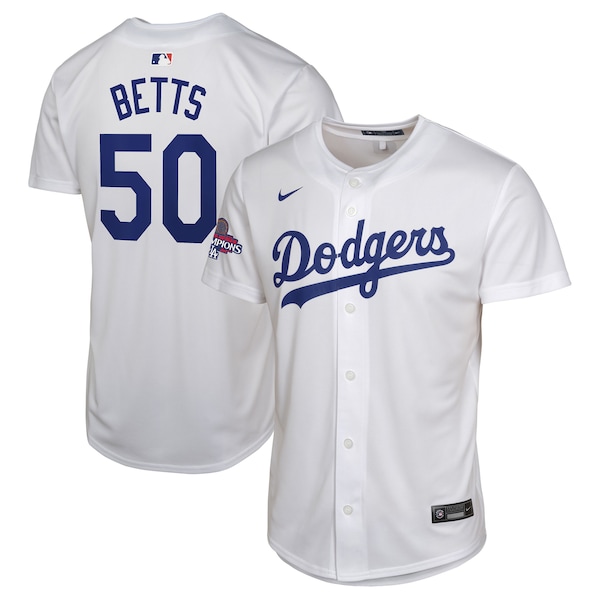 Mookie Betts Los Angeles Dodgers Nike Youth 2024 World Series Champions Home Game Player Jersey - White