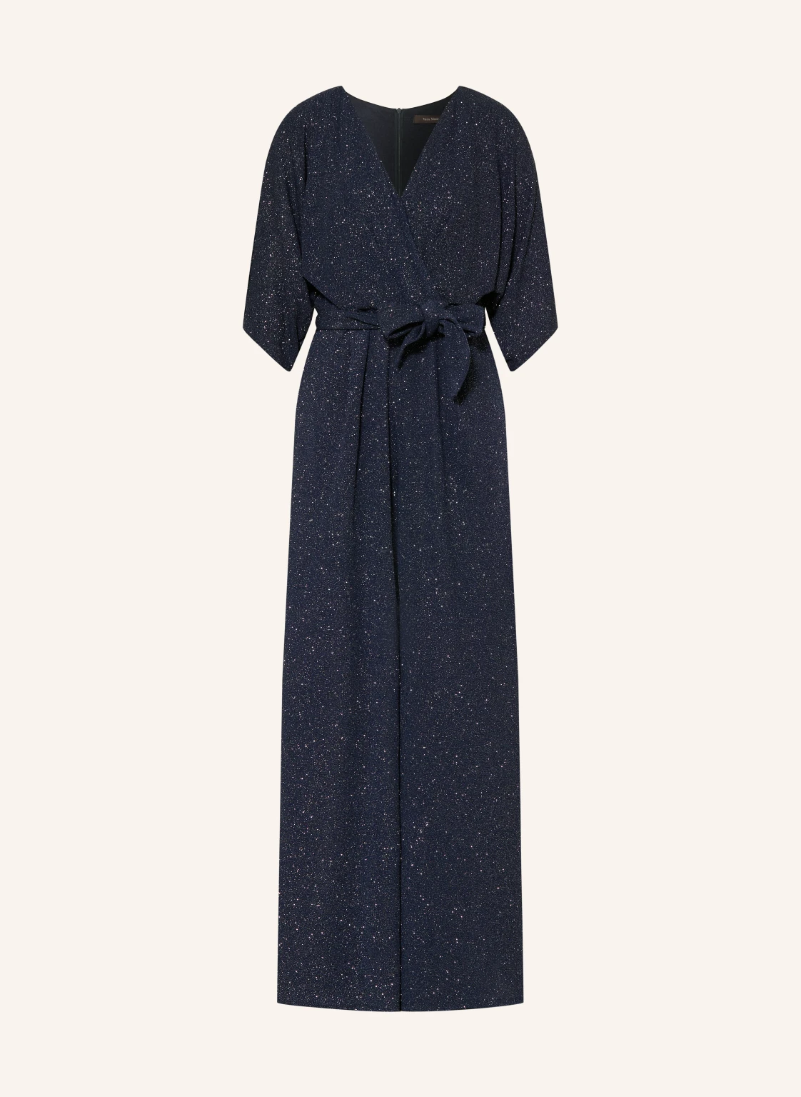 Vera Mont Jersey-Jumpsuit in Wickeloptik mit Glitzegarn