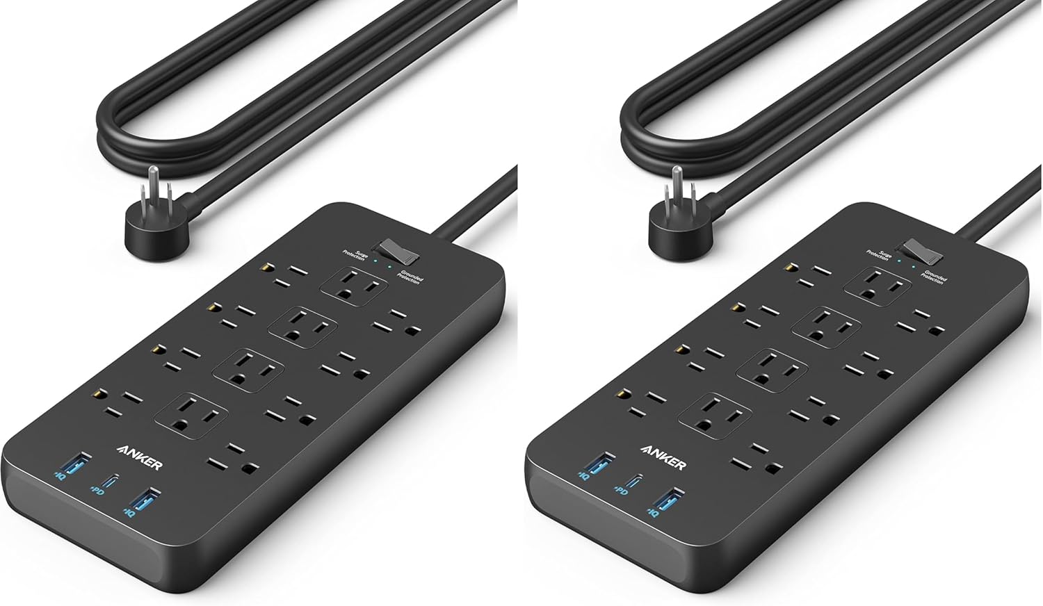 Anker Power Strip with 2100J Surge Protector, Outlet Extender, 5ft Extension Cord with Multiple Outlets, 12 AC, 2 USB A,1 USB C Port for 20W, Home Office, Dorm Room Essentials, TUV Listed