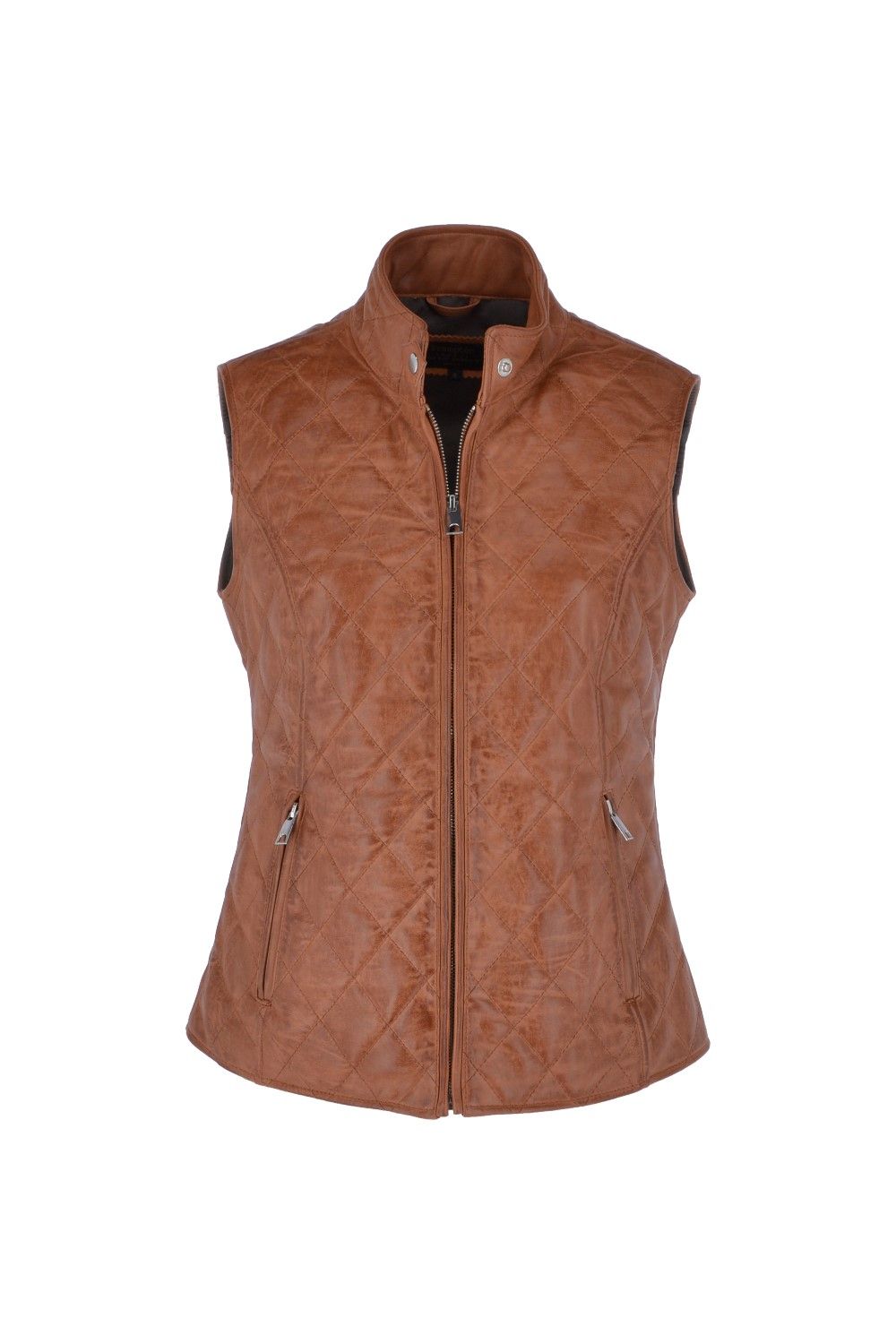Ashwood Leather Hampton' Diamond Quilted Leather Gilet