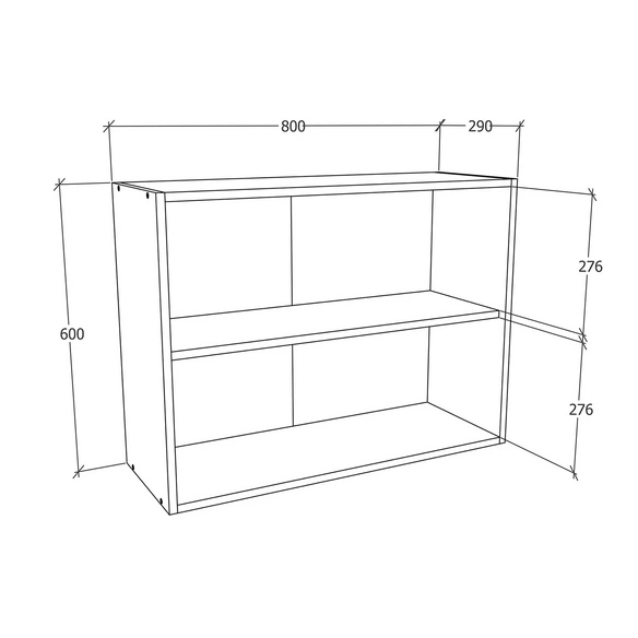 Hängeschrank »Esilo«, BxHxL: 80 x 60 x 31 cm