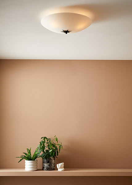 Plafon Rose 43 cm szklany biały