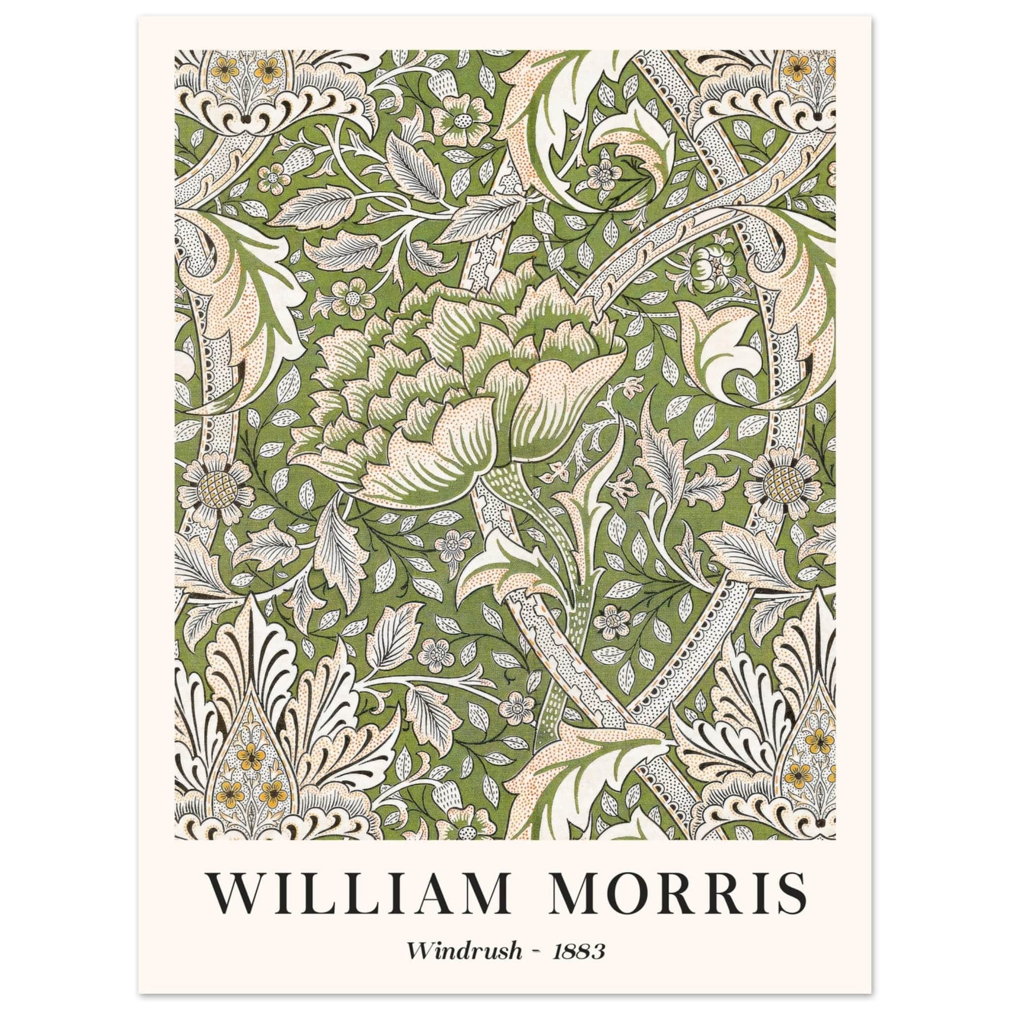 Artfulprints Poster William Morris - Windrush 1883  - 30x40 cm - Groen