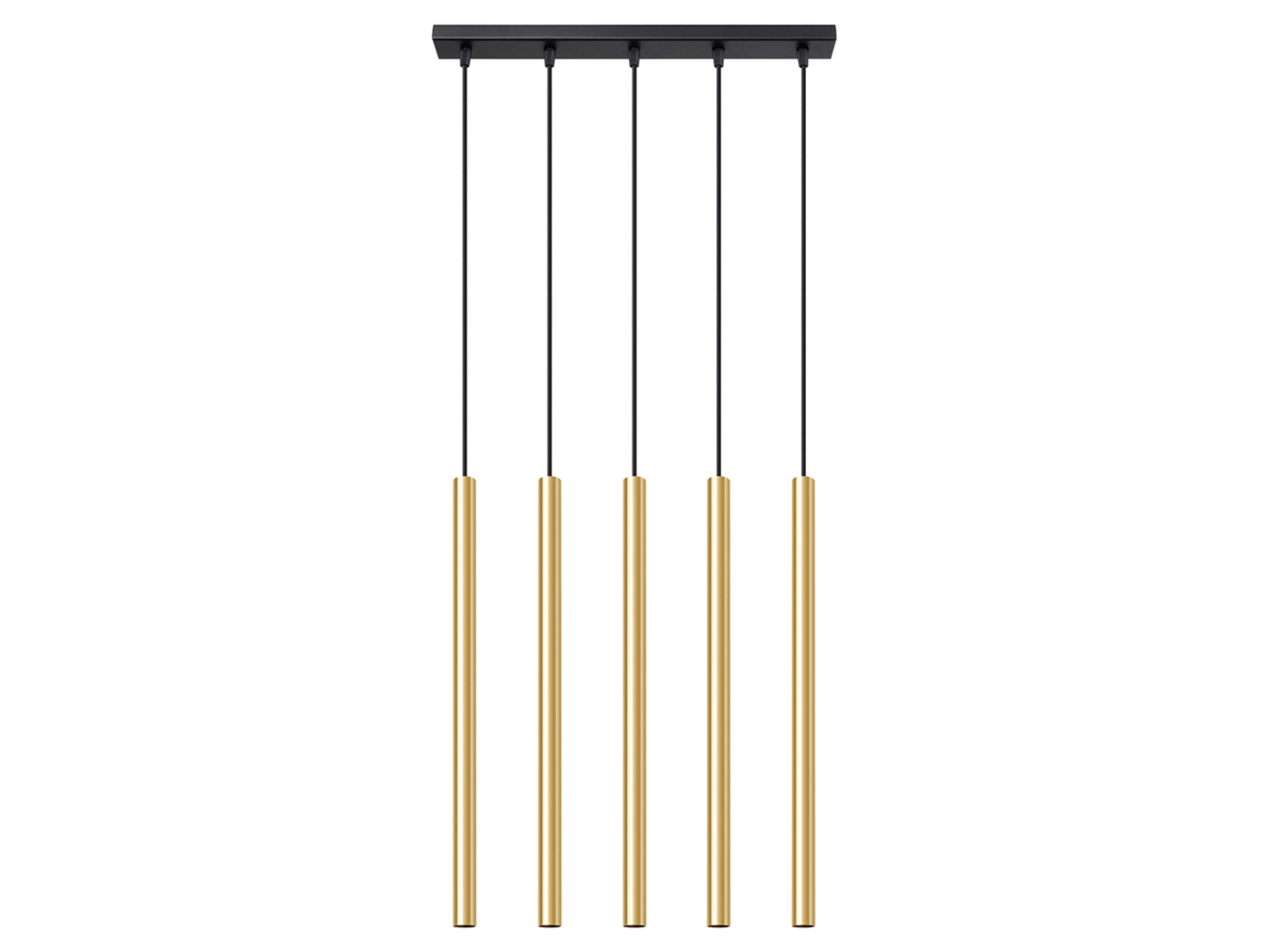 Lampa wisząca Pastelo 5-punktowa 90 cm stalowa złota