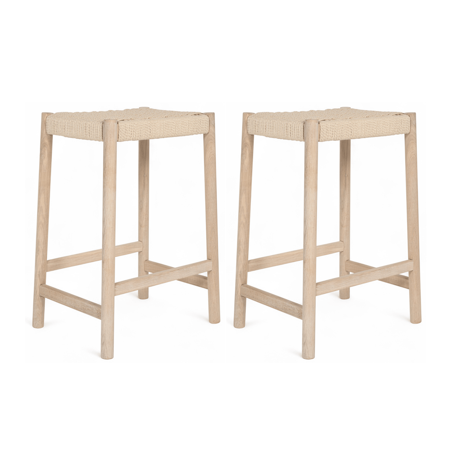 Furnhouse barkruk Ida - Witte olie - Set van 2