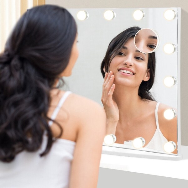 Vanity Mirror with 18 Dimmable LED Bulbs and 3 Color Lighting Modes-White - 25.5" x 5.5" x 20.5" (L x W x H)