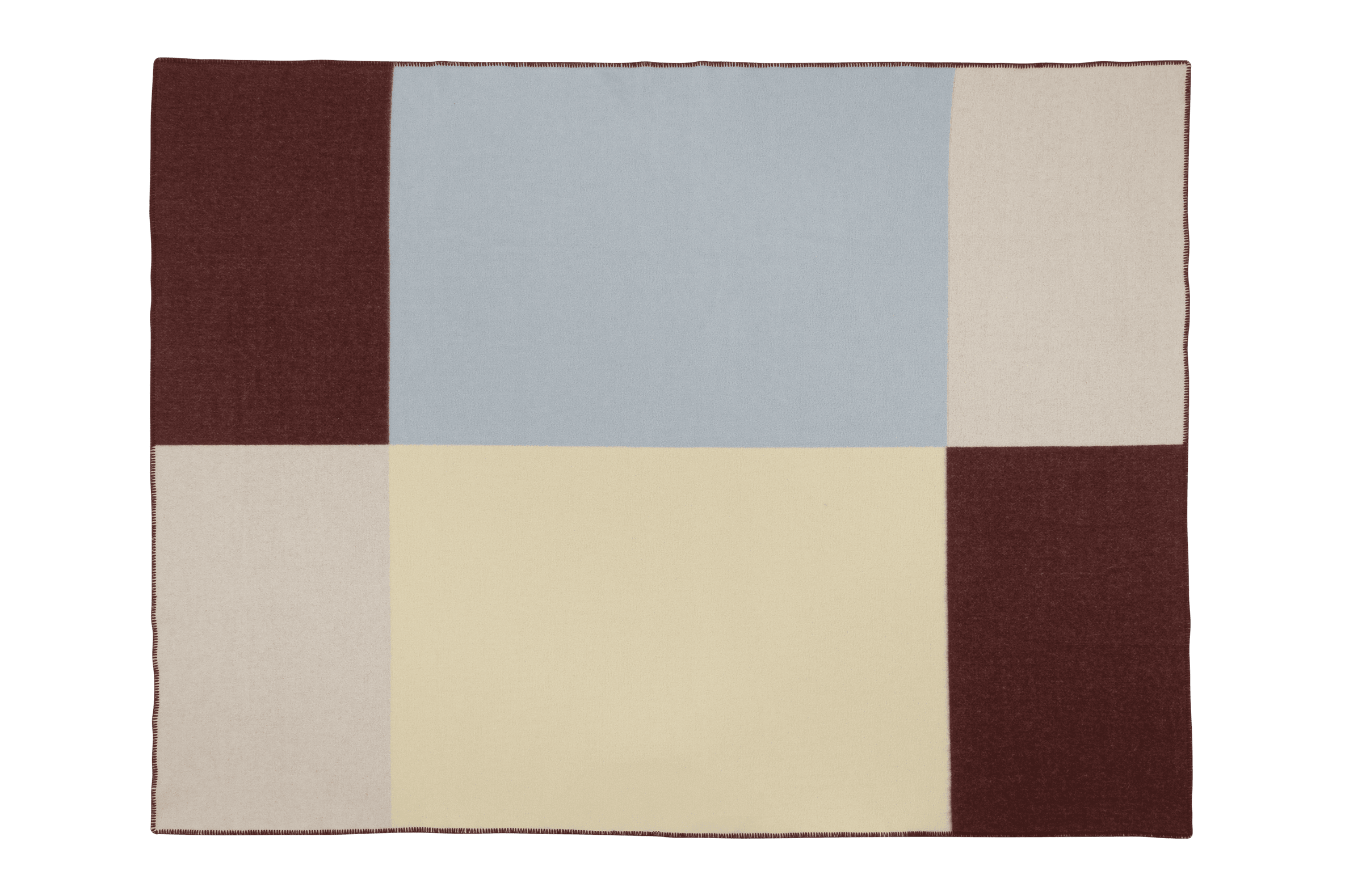 noo.ma HILU Wollen deken - Yellow, Blue & Brown