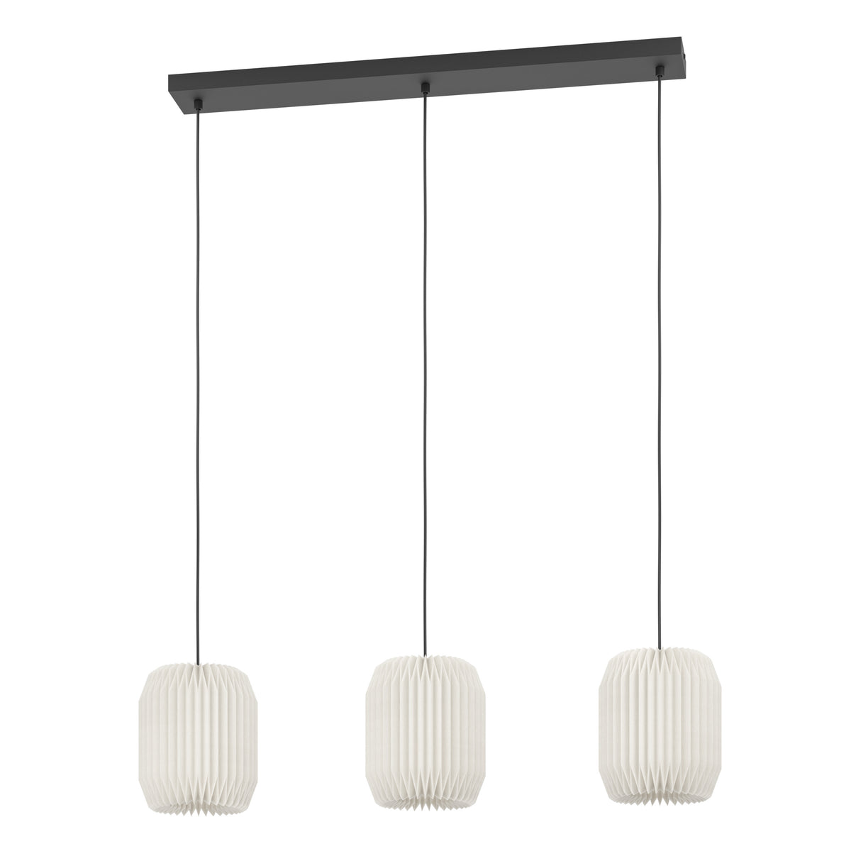 EGLO hanglamp Belgrave - e27 - 88 cm - zwart/wit - papier