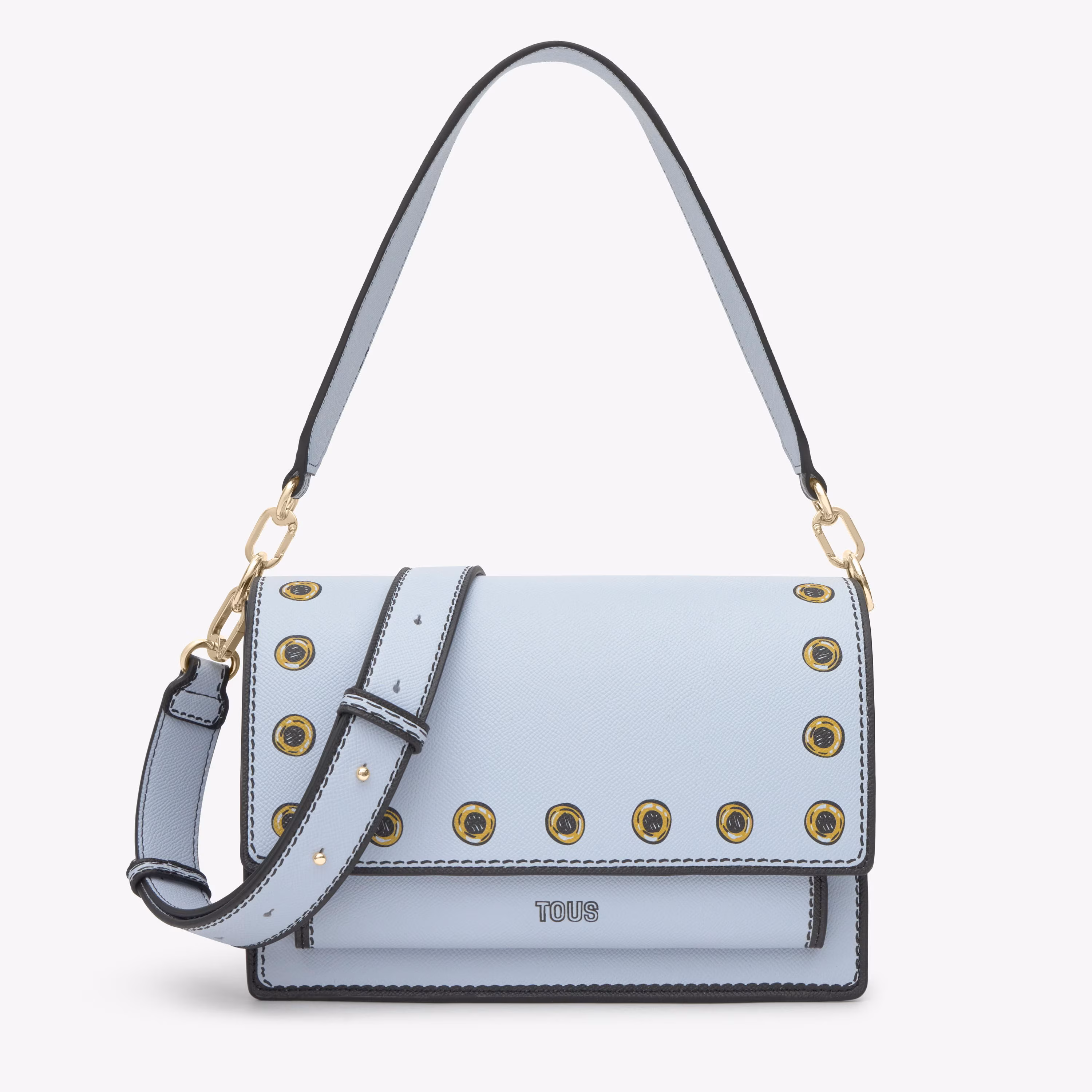 Bandolera mediana azul grisaceo Audree Trampantojo