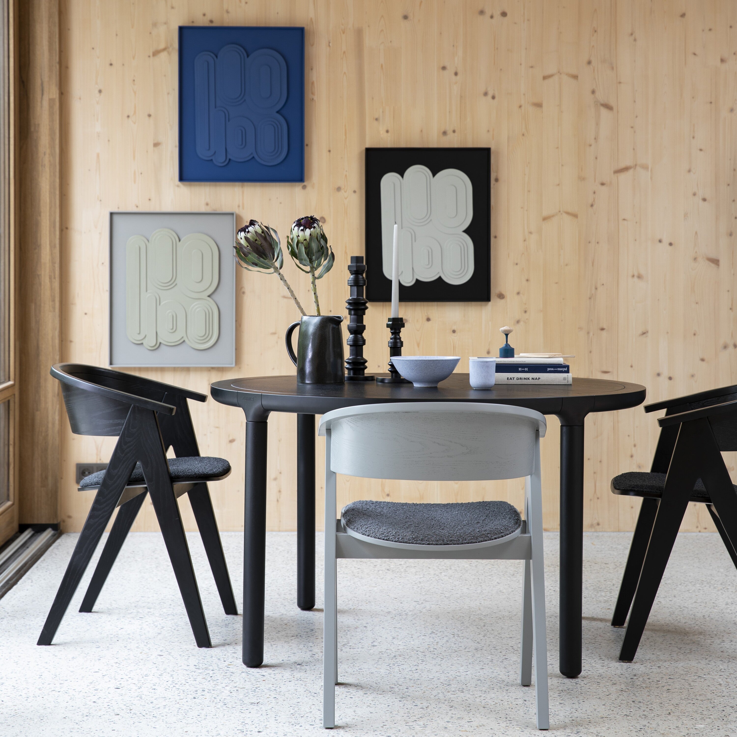 Zuiver Storm Eettafel - Ø 130 cm - Zwart