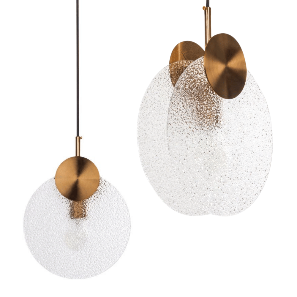 Lampa Wisząca ZENDER Szkło Mrożone Złota Nowoczesna
