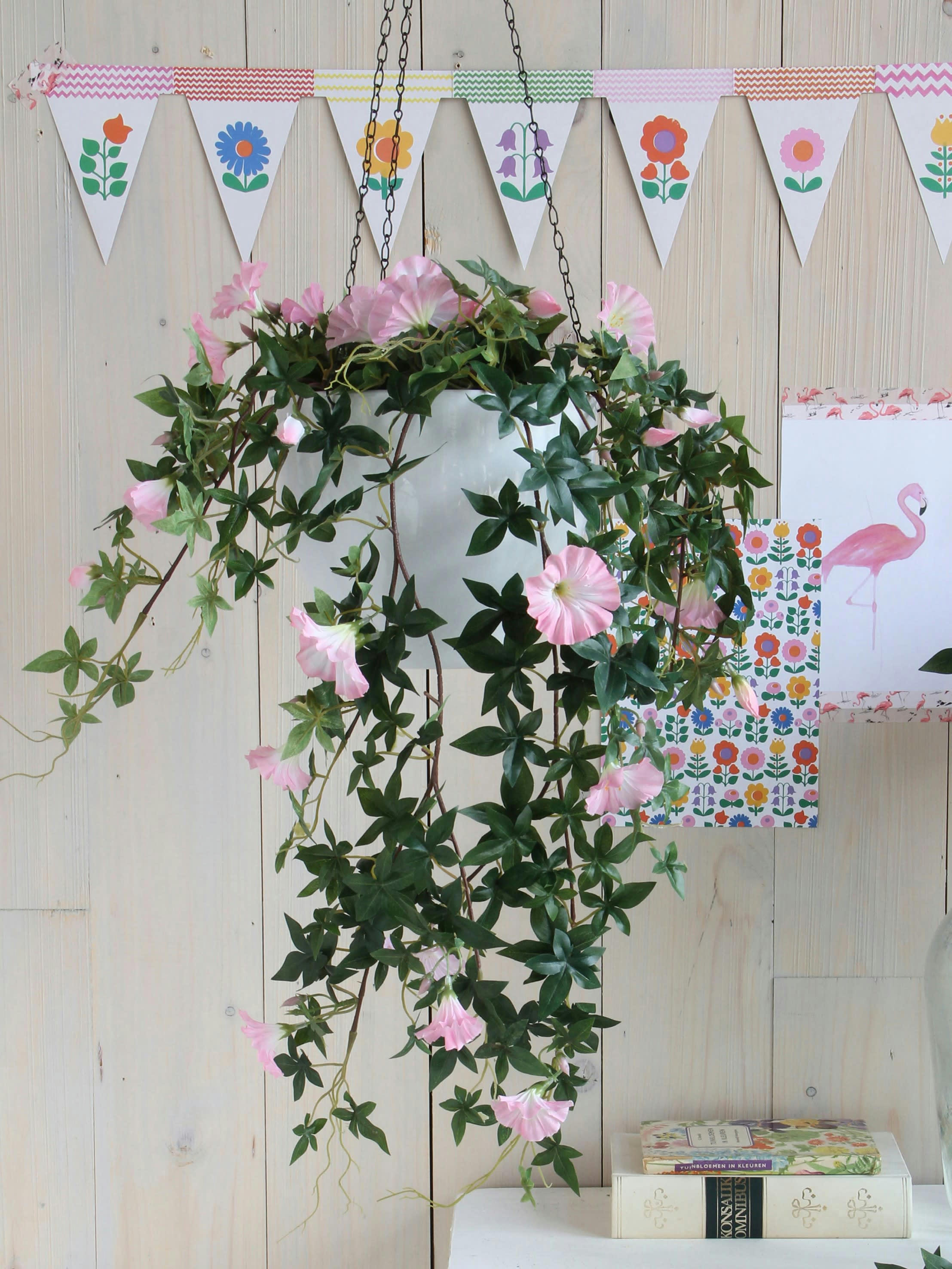 - Pétunia artificielle rose en pot L50