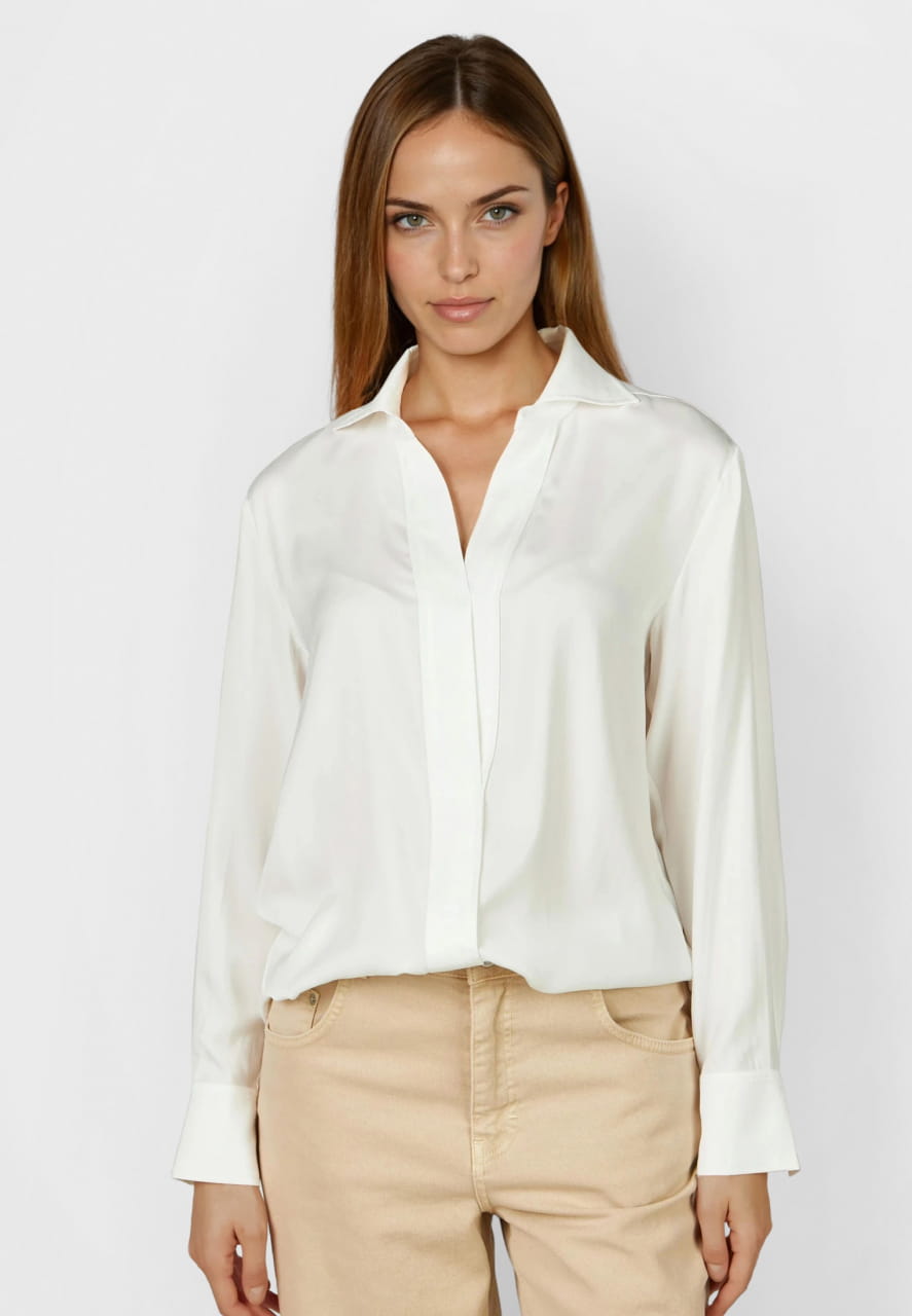 Bluse mit Haifisch-Kragen