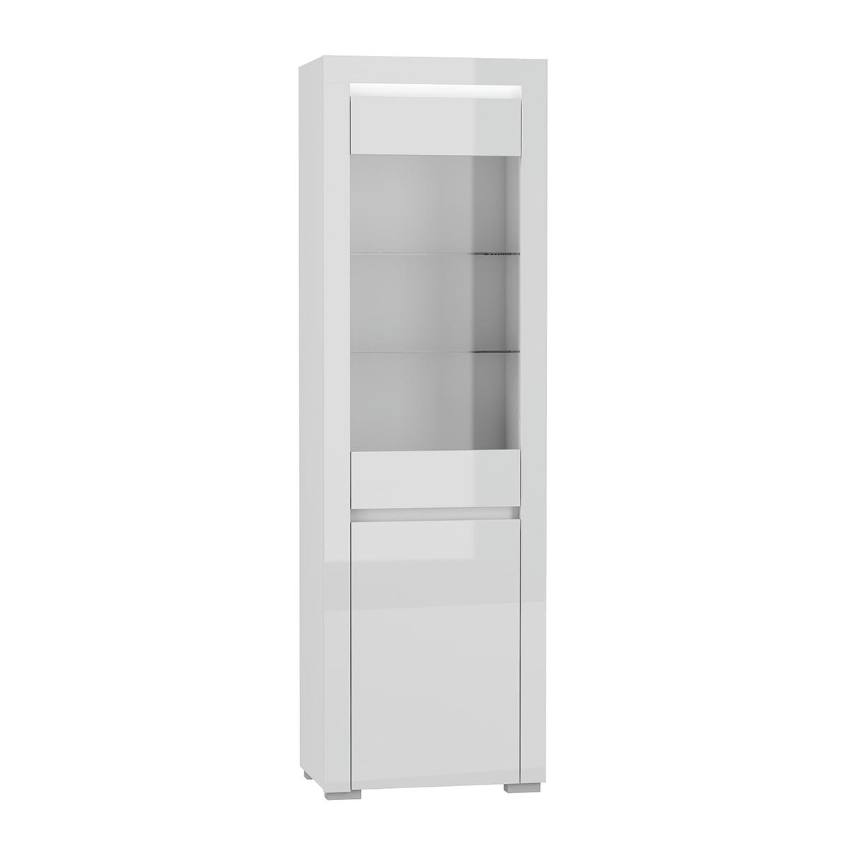 - Vitrine 2 portes LED inclus stratifiés blanc