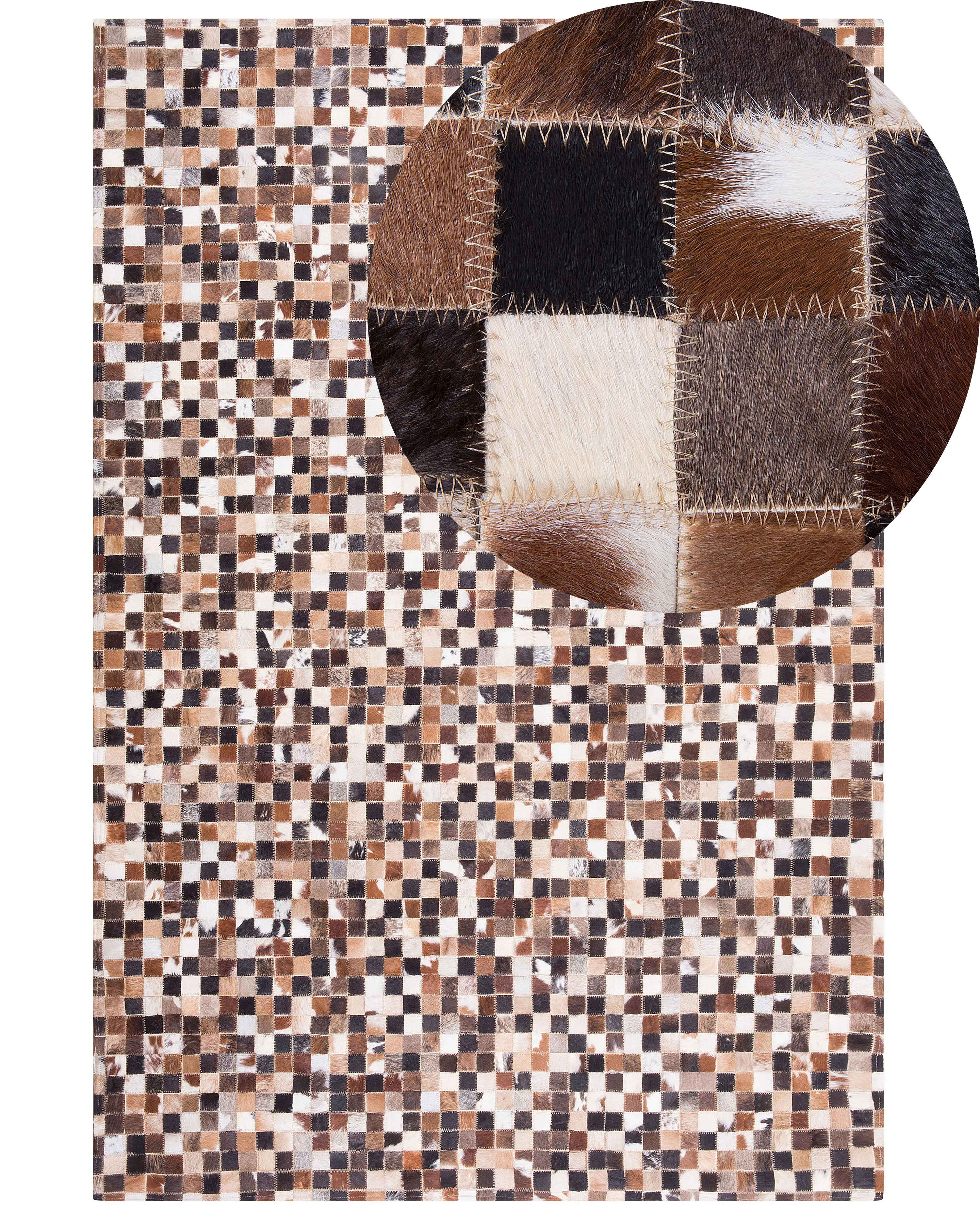 Rug KONYA Brown 160 x 230 cm Leather