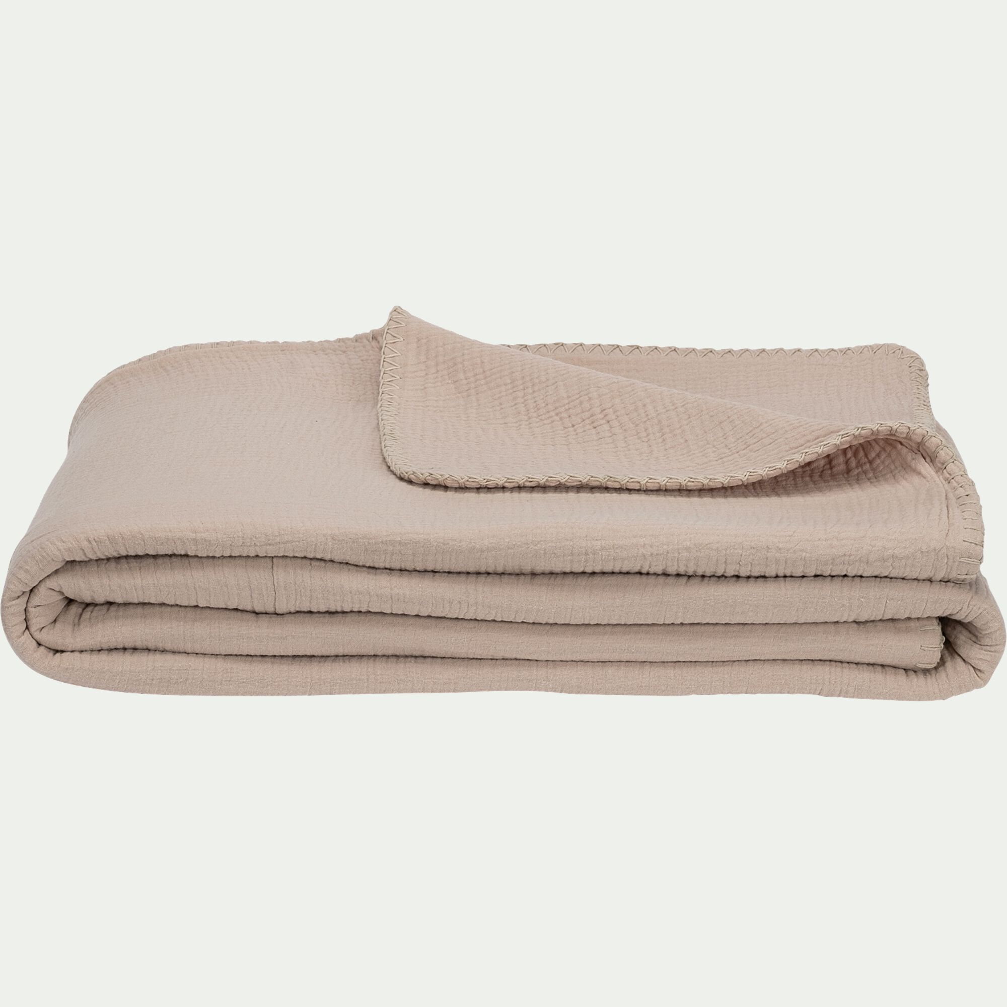 TESSALY - Couvre-lit en gaze de coton - beige alpilles 180x230cm