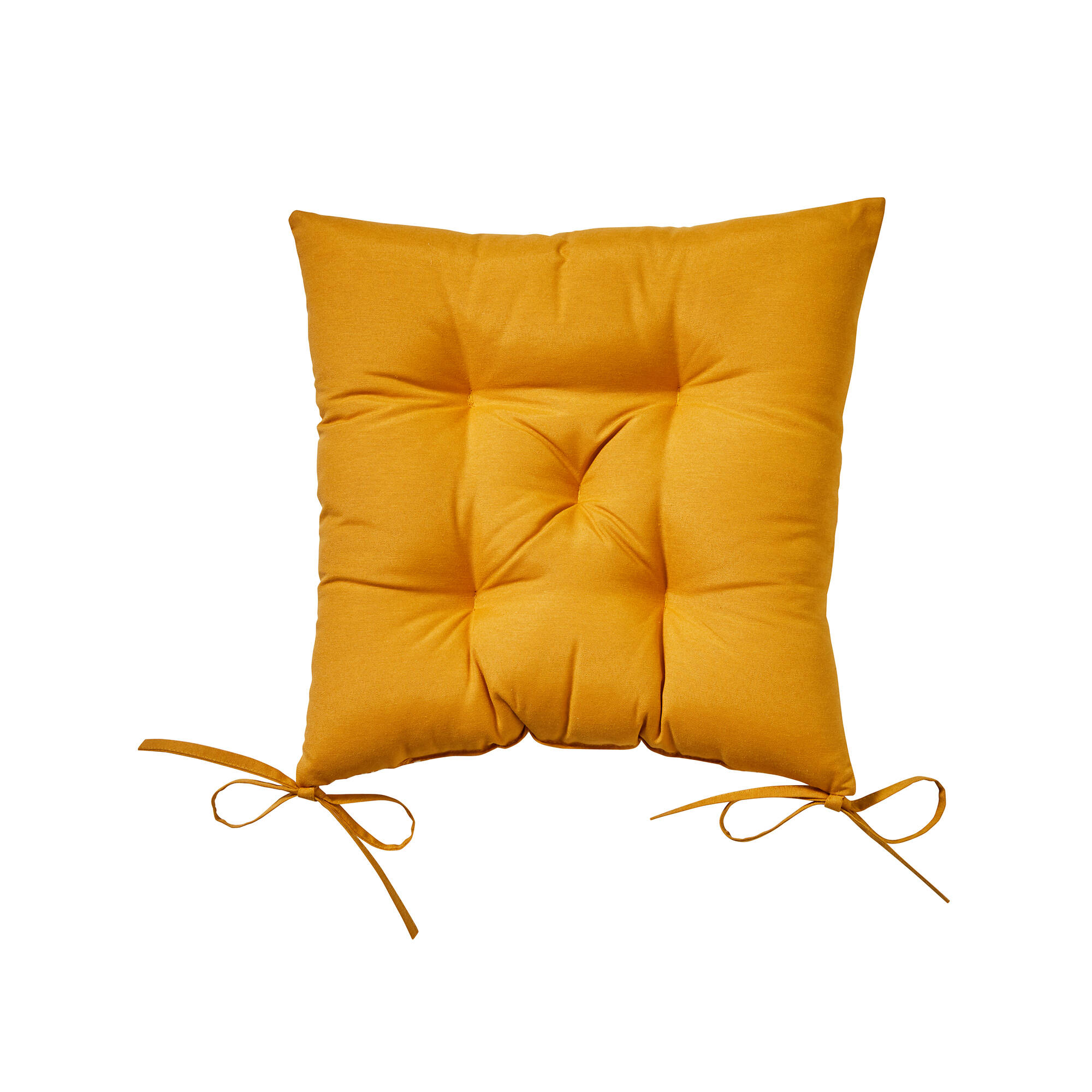 Galette de chaise carrée imprimé feuillage - lot de 2