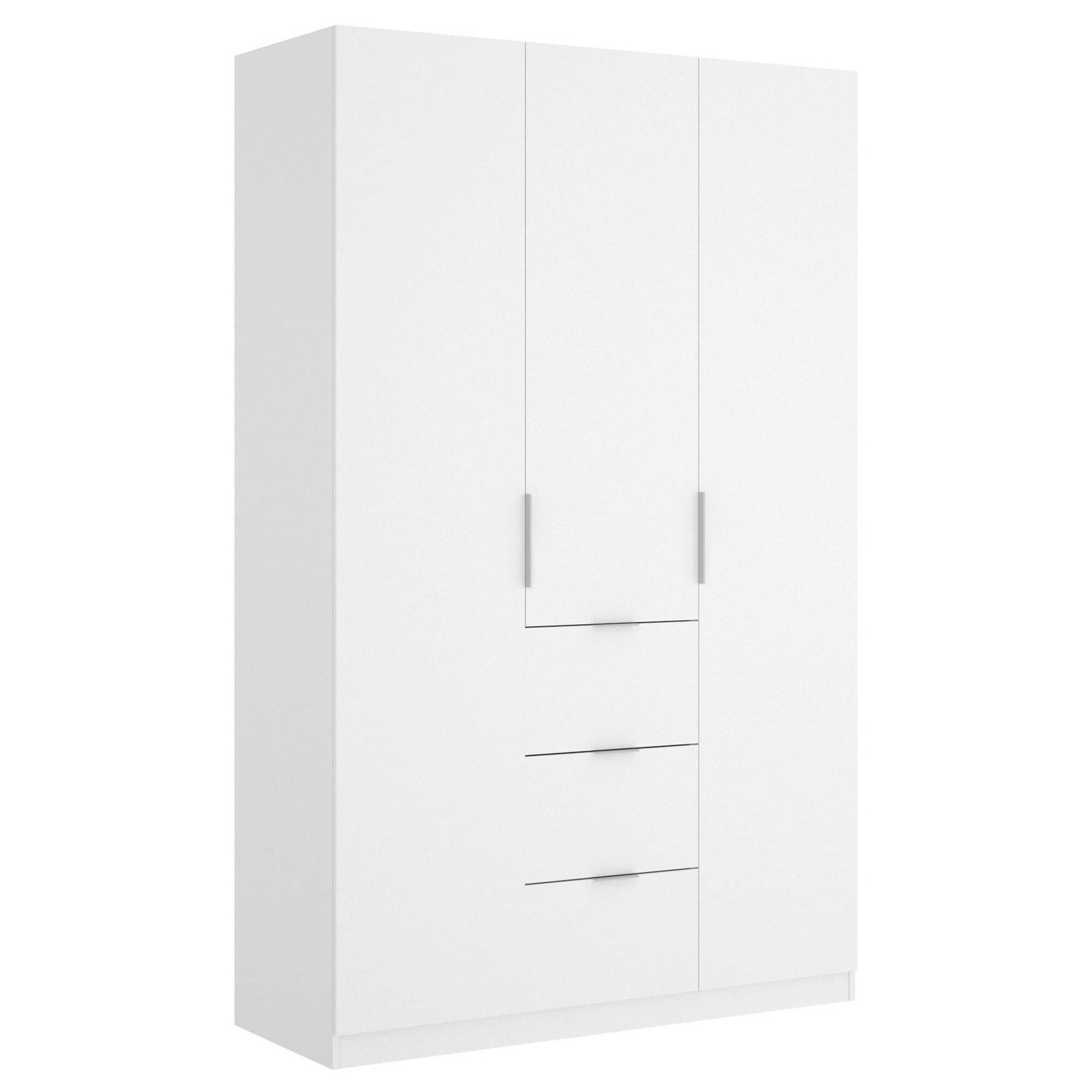 DCURT - Garde-robe effet bois blanc