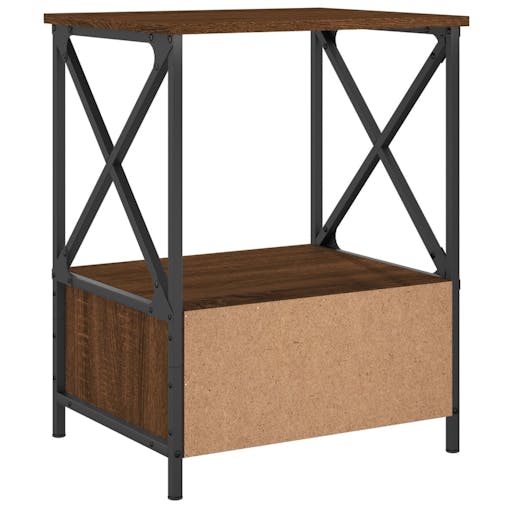 NNEVL Bedside Tables 2 pcs Brown Oak 50x41x65 cm Engineered Wood