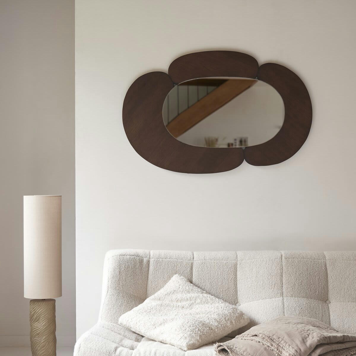 EDA - Miroir ovale en mindi foncé 115x75 cm
