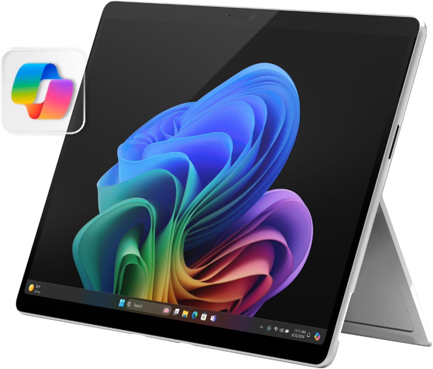 Microsoft Surface Pro 2-in-1 Laptop/Tablet (2024), Windows 11 Copilot+ PC, 13 Touchscreen OLED Display, Snapdragon X Elite (12 Core), 32GB RAM, 1TB Storage, Platinum
