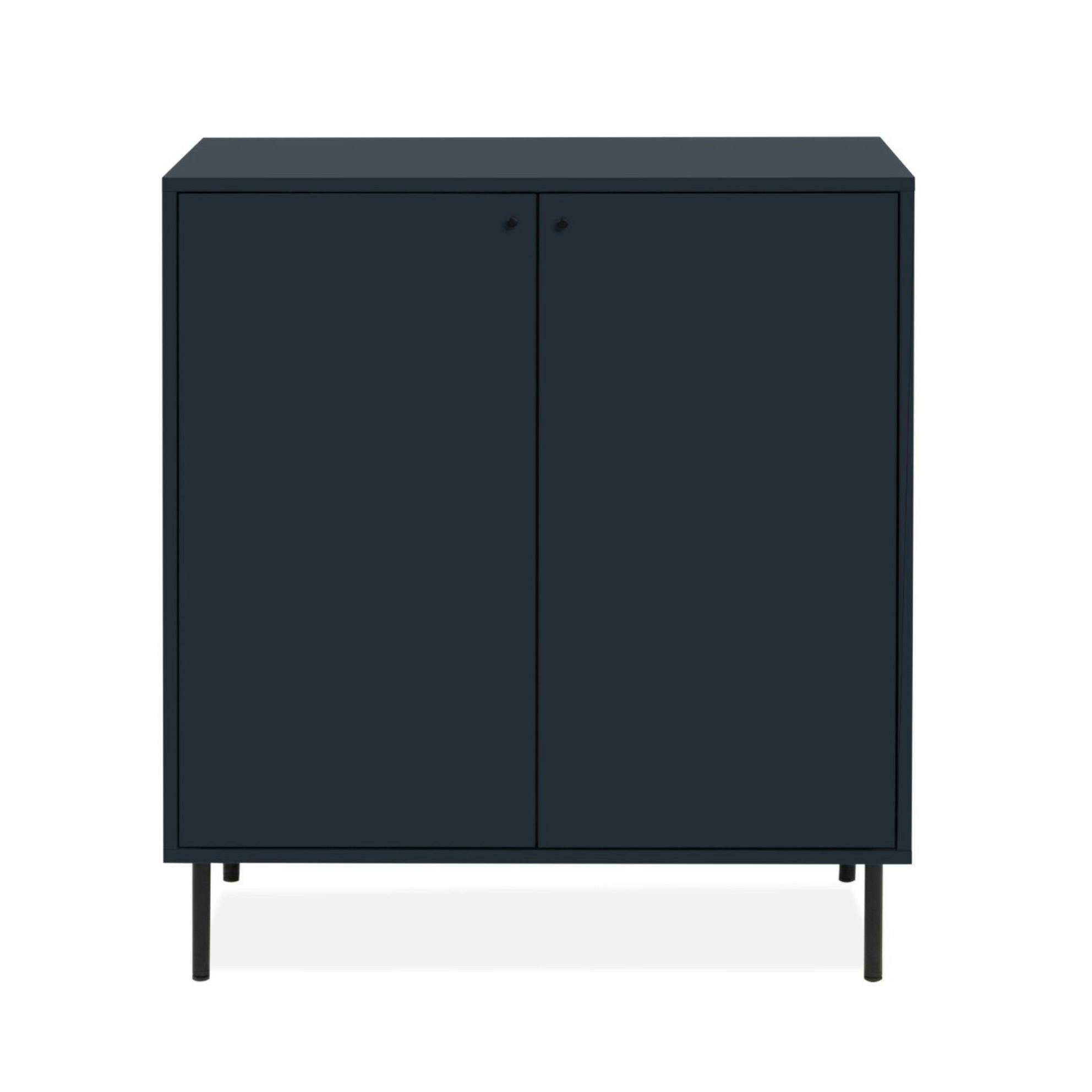 Petit buffet moderne bleu sombre 2 portes RAVEN