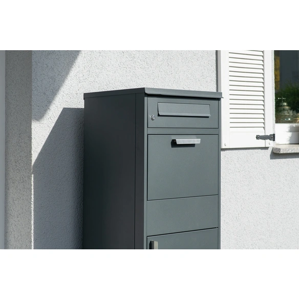 Paketkasten »Pedro«, BxHxT: 50 x 112 x 37 cm, anthrazit, Stahl