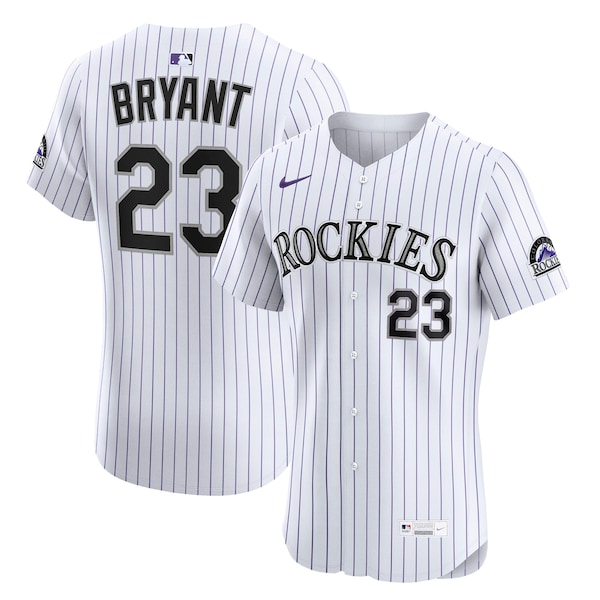 Kris Bryant Colorado Rockies Nike Home ElitePlayer  Jersey - White/Purple