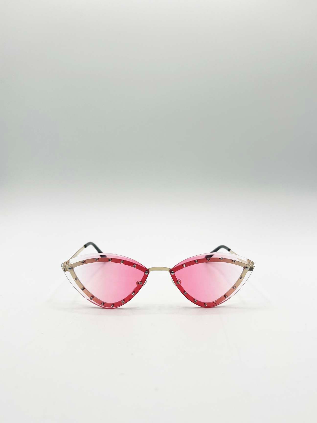 SVNX Cat-Eye Sunglasses in Pink