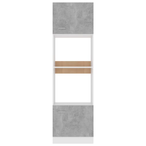 NNEVL Microwave Cabinet Concrete Grey 60x57x207 cm Chipboard