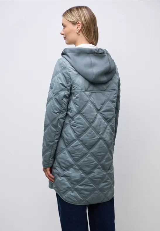 Steppmantel mit Kapuze